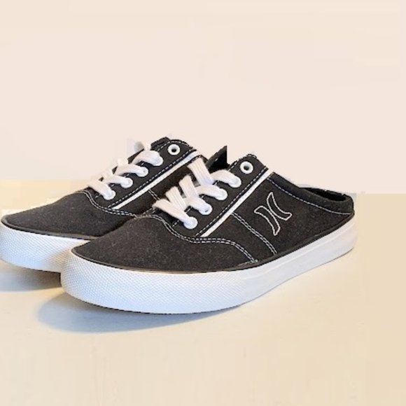 Hurleys Kayo Women's Lace Up Black Tennis Shoes Sneaker Mules Size 7 New w/o Box - Picture 3 of 8